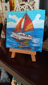 Velero en aguas tranquilas