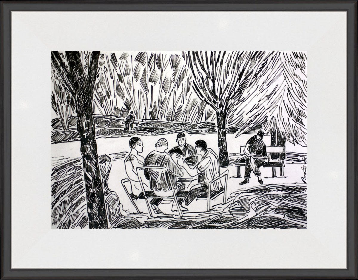 jugando a cartas en el Bosque